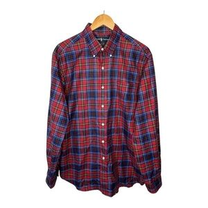 Ralph‎ Lauren Vintage Plaid Button Down Shirt Classic Fit Long Sleeve Size Large